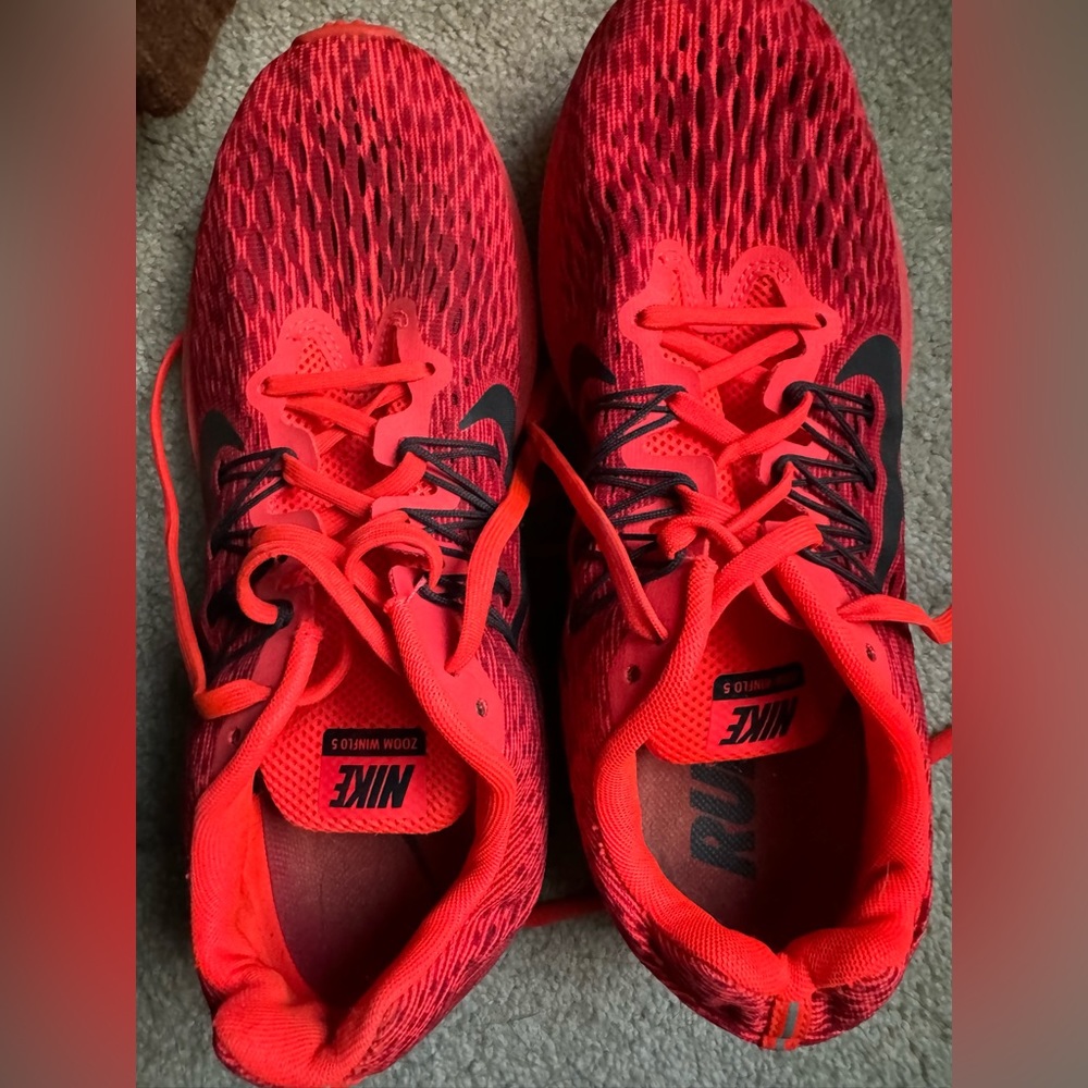 Nike Bright Red Running Sneakers Sz 7